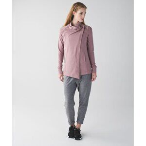 Lululemon Coast Wrap Heathered Mod Chalky Rose Long Sleeve Womens Size 6
